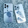 Cool Ocean Turtle Pattern Phone Case For iPhone 15 14 Pro Max 11 12 13 Pro Max Mini 15 Plus Sea Blue Turtle Design Laser Covers