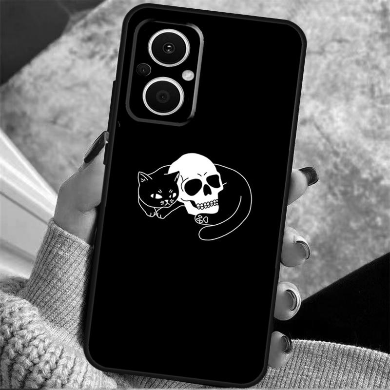 Witch Black Cat For OPPO Reno 8T 7 8 Lite 14F 13F 11F 12F 10 11 12 13 14 Pro OPPO Find X9 X5 X6 X8 Pro Case