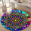 1pc Mandala StainedGlass Office Round Area Rug, Indoor Mat Suitable ForOffice, Under Office Chairs Bedroom Living Room Home Decor, Room Deco Q100