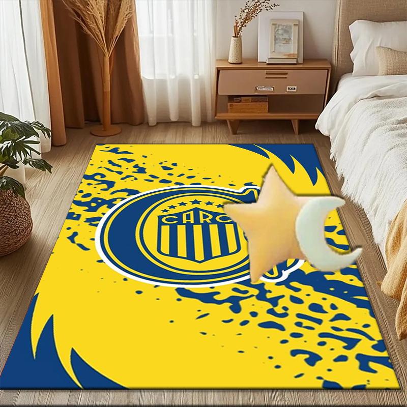 Rosario Central Crest Rug Game Carpet, Floor Mat for Bedroom Living Room Entryway Rug, Home Decor Idea Gift for Christmas birthday