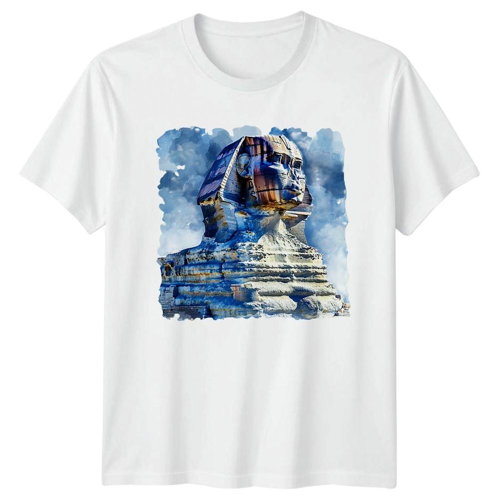 Great Sphinx Giza Ancient Egypt Landmarks Mens TShirt Womens Tee Graphic Top Unisex T-Shirt XXL