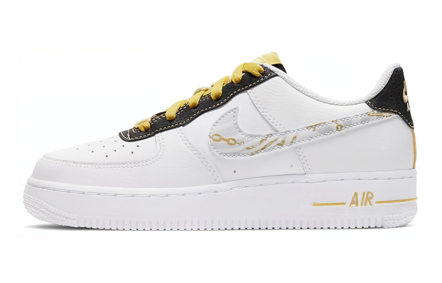 Nike Air Force 1 Low Gold Link Zebra GS DH5480-100 35.5