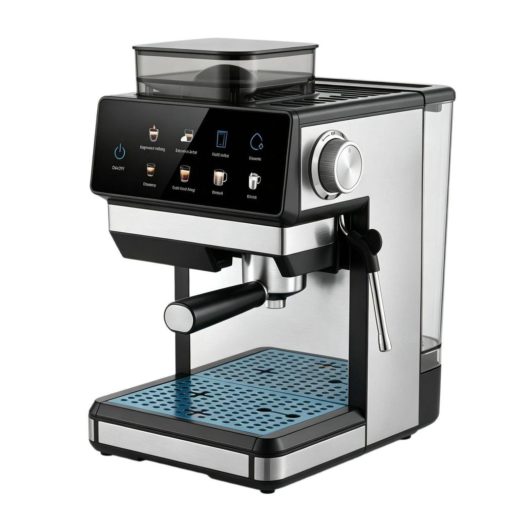 Italian Semi-Automatic Espresso Machine - 20 Bar Pressure with Milk Frother, Compact for Household Use