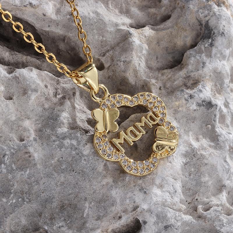 Plum Butterfly High-end Jewelry Fashion Light Luxury Letter Pendant Necklace