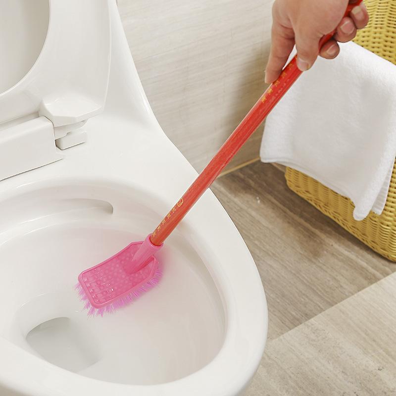 Source Wooden Pole Handle Square Toilet Brush, Long Handle Toilet Brush, Bathroom Cleaning Toilet Brush Yiwu Spot