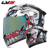 LVS Full Face Motorcycle Helmet Men Women ABS Dual Lens Winter Electric Bike Bluetooth Compatible All Season