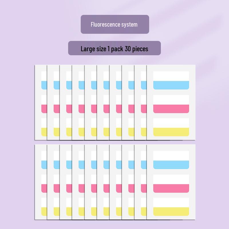 High-Value Gradient Color Translucent Index Stickers - Writable Memo and Bookmark with Strong Adhesion.