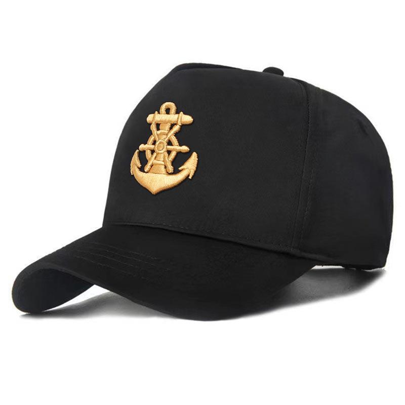 New High Quality Baseball Caps For Men 5 Panel Solid 100% Cotton Anchor Embroidered Sun Visor Snapback Hip Hop Dad Trucker Hats