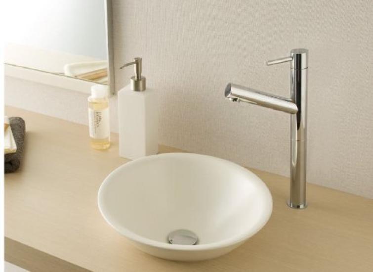 SANEI Shigaraki Ware Hand Wash Basin Embedded Type Diameter 310mm Black HW1022-D