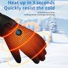 DC Rechargeable Winter Warm Electric Heated Gloves 3 Heat Levels Heated Gloves Heating Thermal Gloves Touch Screen for Women Men