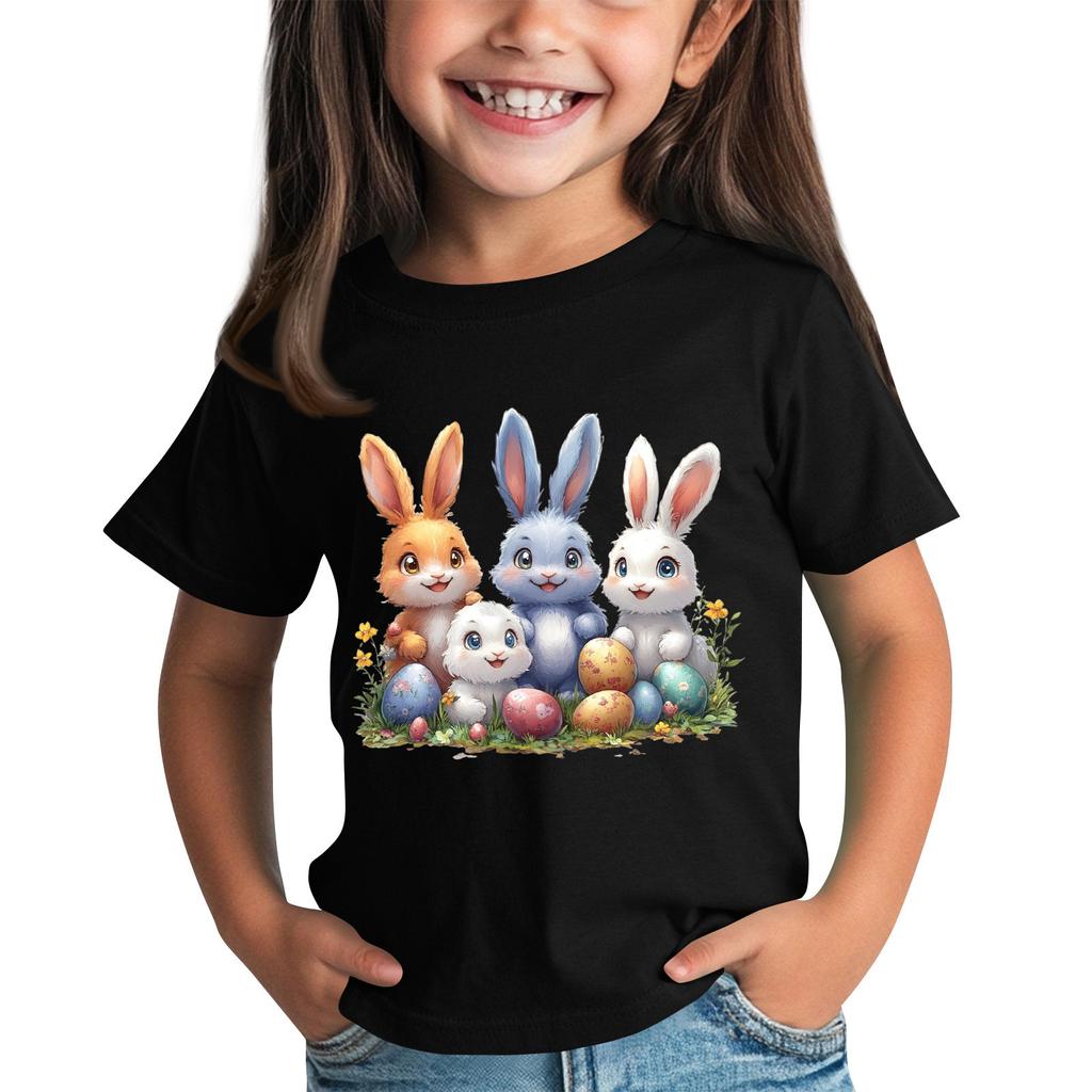 Children's Short Sleeve Neck T-Shirt Animal Print Daily Casual Top