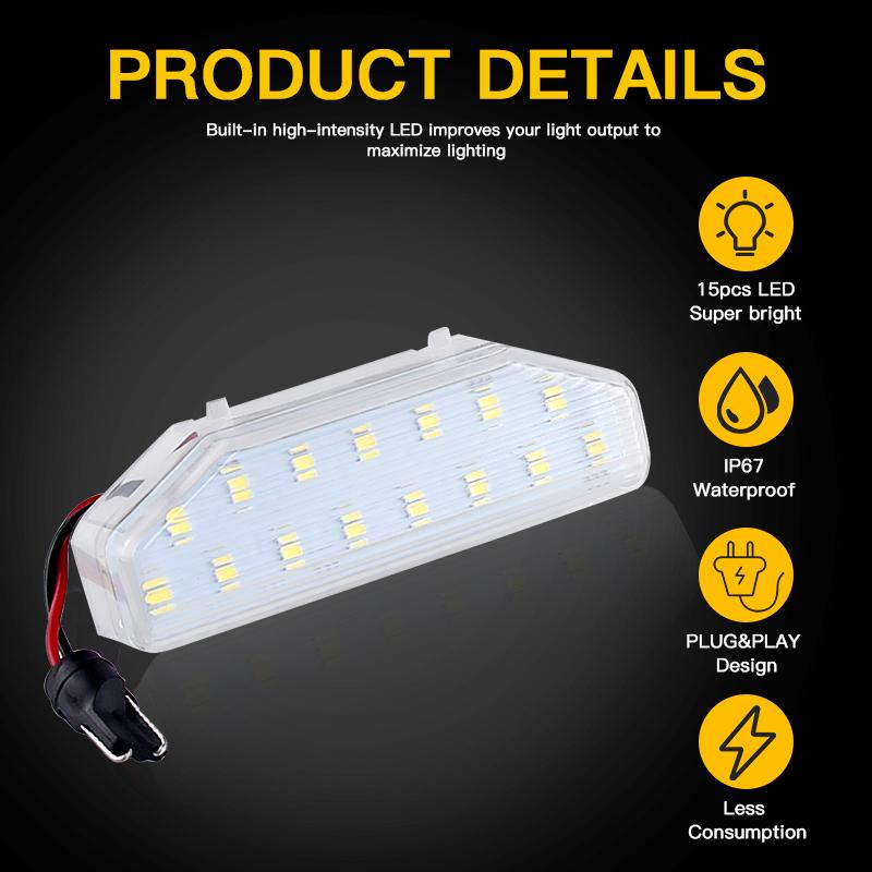 2pcs LED License Number Plate Lamp Lights For Mazda RX-8 RX8 2004-2012 Mazda 6 GH Atenza 2007-2012 OEM#: GS1D-51-270D FF1451270