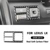 For Lexus LX 2008-2015 Carbon Fiber Auto Rearview Mirror Control Switch Panel Buttons Cover Trim Decoration Interior Sticker