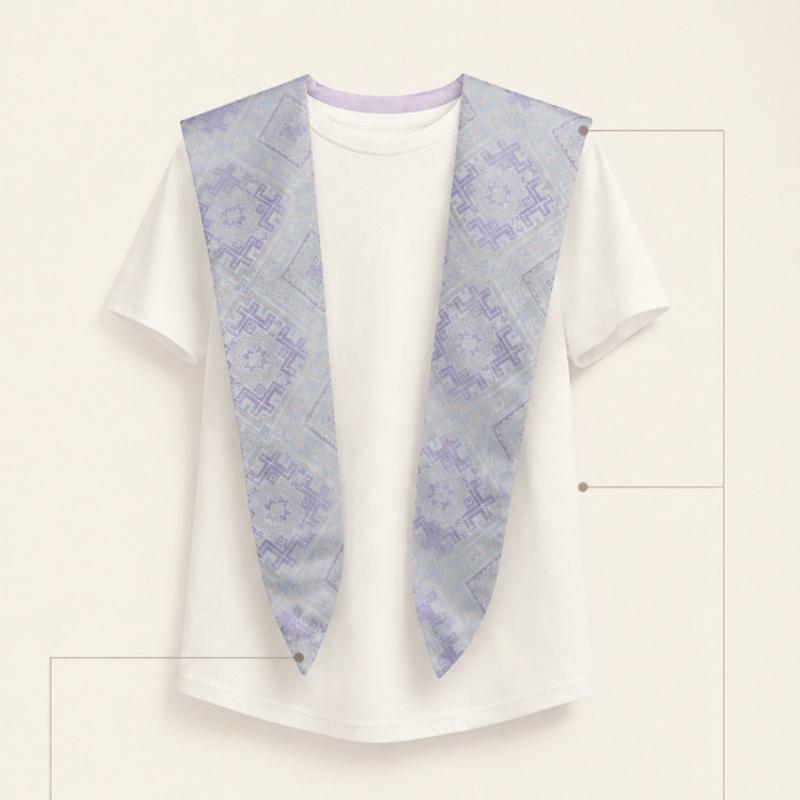 Ethnic Zhuang Brocade Woven Shoulder Cape, Decorative Shawl Collar for Daily Outfit Matching