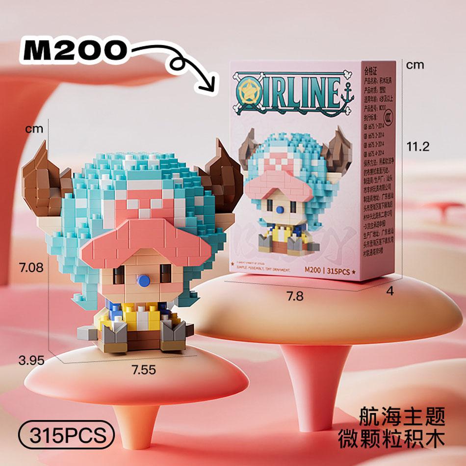 *Anime Building Block Chopper Buggy Assembly Micro Building Block Zoro Robin Character Model Mini Bricks Figure Toys For Gift