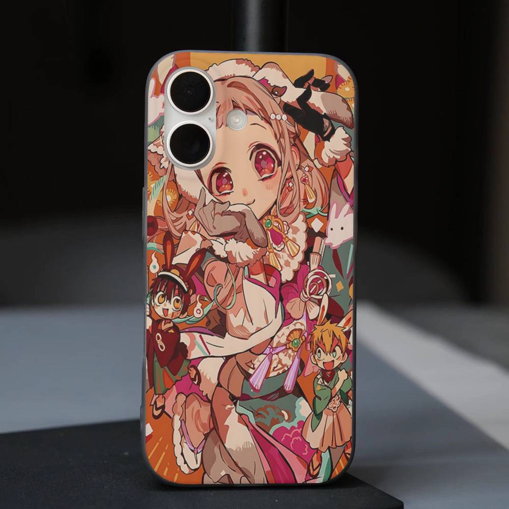 Anime Toilet-Bound Hanako-kun Phone Case For IPhone 17 16 15 14 13 12 11 Pro Plus Pro Max Soft Stripe Cover