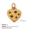 European & American Style Heart-Shaped Rhinestone Stainless Steel Pendant Necklace Accessories