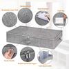 Foldable Dustproof Fabric Shoe Storage Box with Lid and Compartment