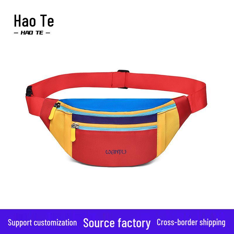 Women's Color Block Crossbody Fanny Pack for Outdoor Sports