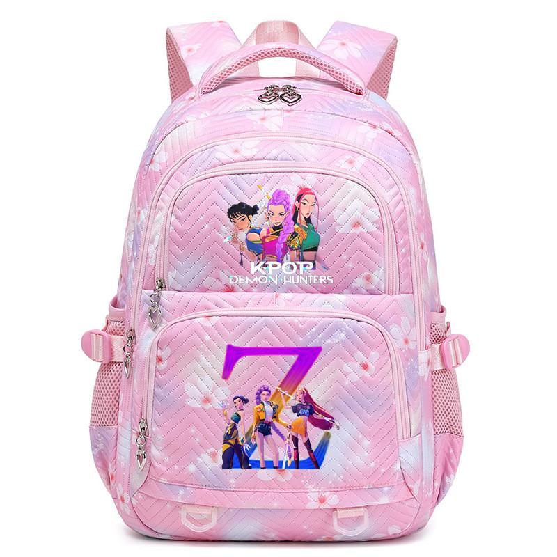 Kinder Mädchen Kpop Rumi Zoey Mira Buchstaben Aufdruck Student Schultasche Wasserdichter Rucksack