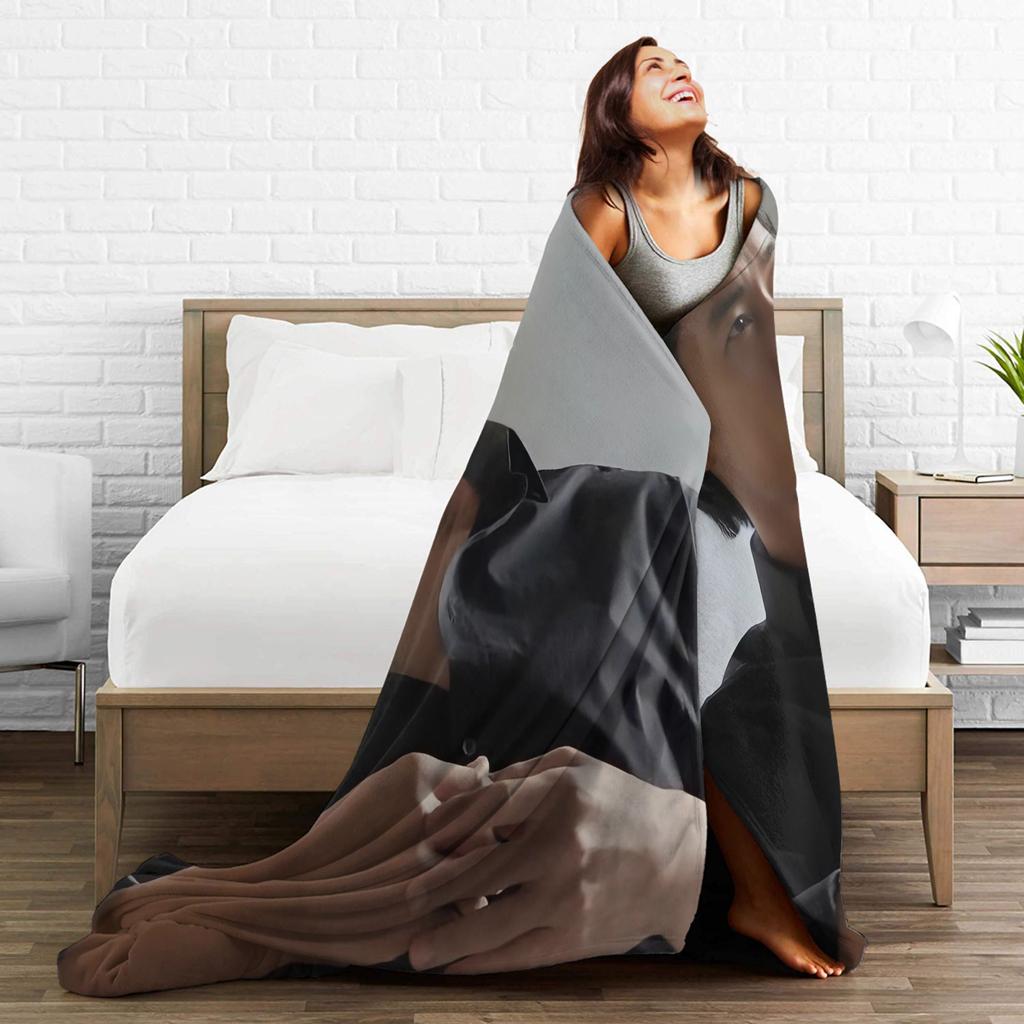 Warm Blanket Airplane Travel Kpop Hyun Bin Bedding Throws Flannel Bedspread For Couch Chair Sofa Bed Funny Sofa Bed Cover