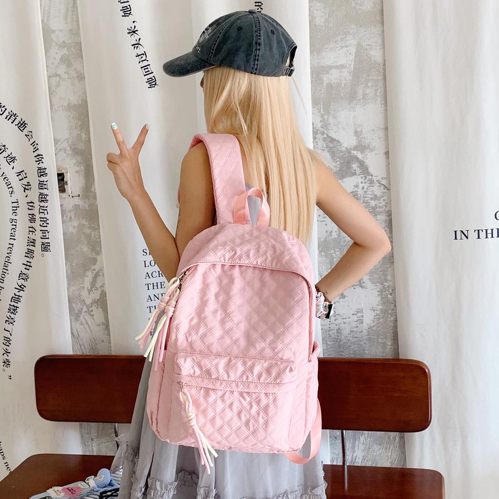 Schoolbag directly from the manufacturer Simple diamond multi-color backpack Student schoolbag Casual sweet unisex backpack