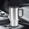 Camping Travel Kettle Water Coffee Milk Thermal Mug Stainless Steel Vehicle Heating Cup 12V 450ml Electric Heating Car Kettle