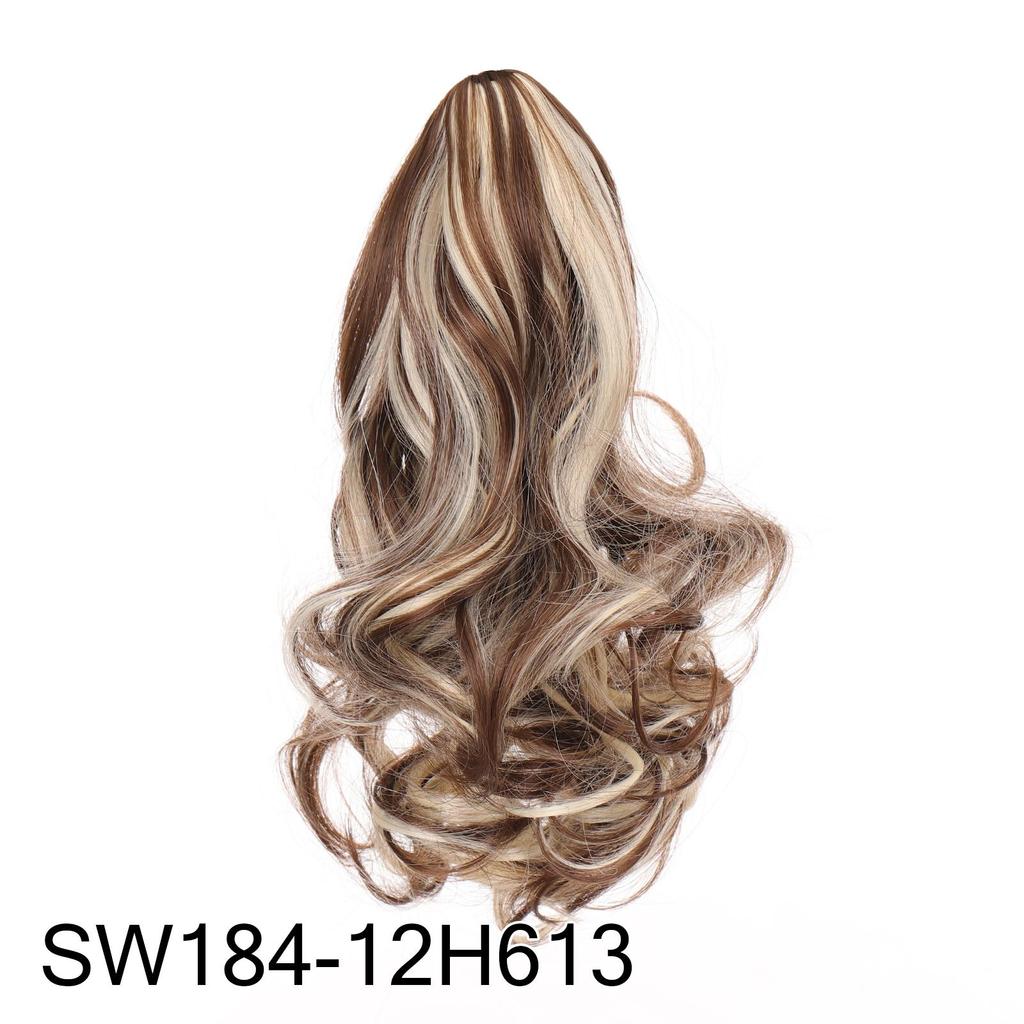 Bybrana Beauty Long Hair Bun Wig PonyTail Matte High Temperature Silk Fiber Claw Clip