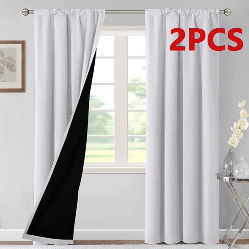 1/2PC Modern 100% High Shading, Waterproof, Heat-insulating, Privacy Indoor and Outdoor Curtains and Door Curtains