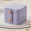 Double Layer Jewelry Packing Bag PU Leather Jewelry Display Box Simple Ring Holder  Outdoors