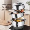 Sanhe 304 Stainless Steel 3-Layer Steamer