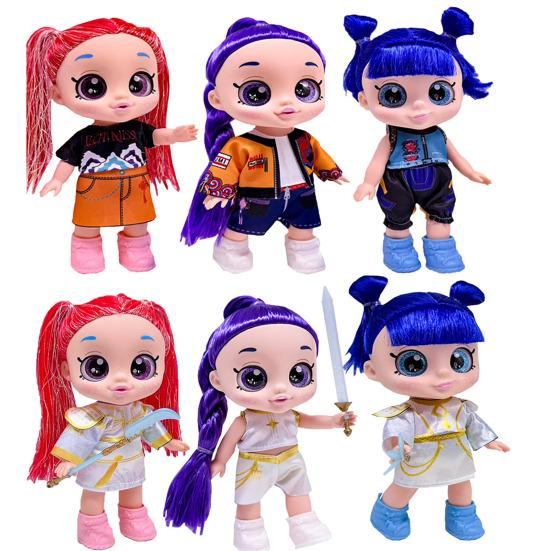 10 Inch Vinyl Doll 5 Joints 5D Translucent Eyes Vivid Expression Collectible Figure Kids Gift Desktop Decoration