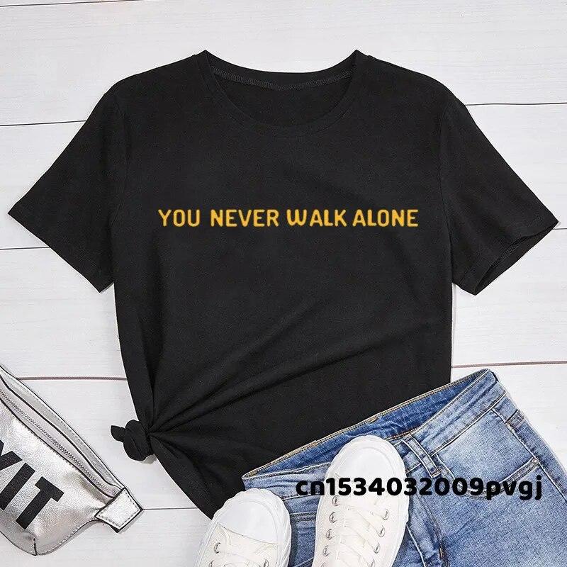 

You Never Walk Alone Jiminie Merch футболка женская унисекс корейская Kpop Seven with You футболка с коротким рукавом с принтом футболка унисекс