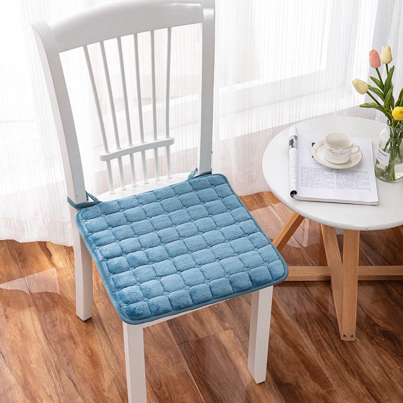 Clearance: Plush Dining Chair Cushion with Ties for Autumn/Winter