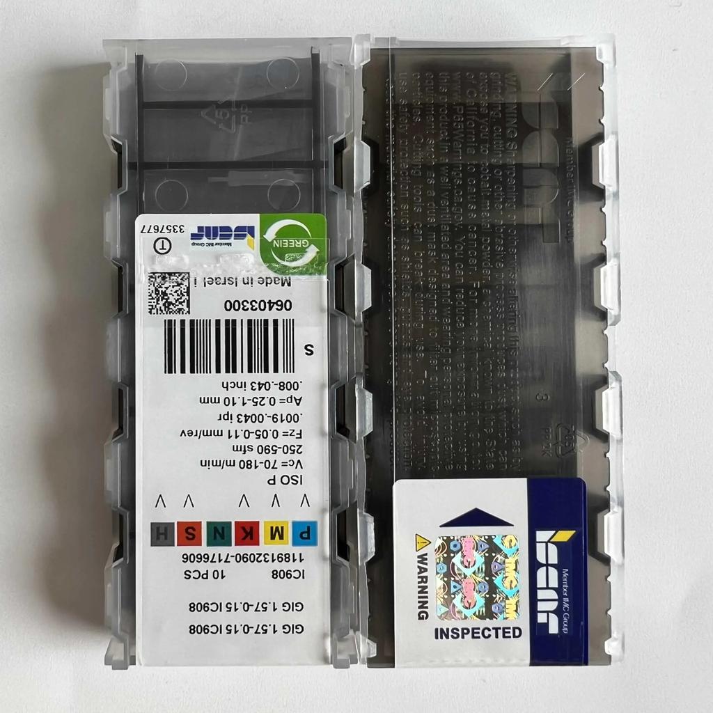 ISCAR / GIG1.57-0.15 IC908 /Industrial Indexable Carbide Inserts 10 Pcs