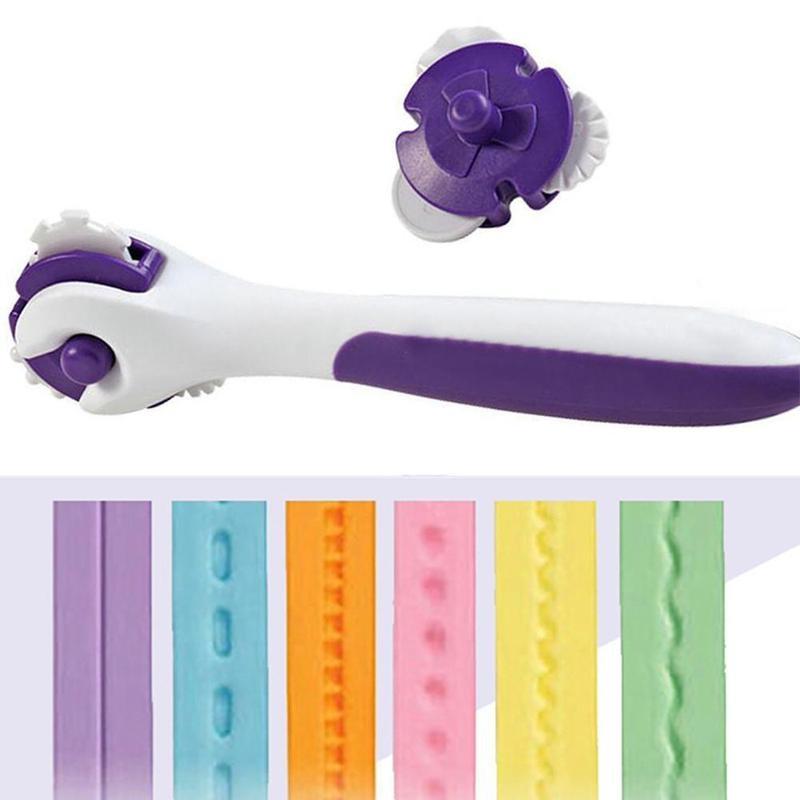 Fondant Strip Ribbon Cutter Sugarcraft Tool Cake Rolling Pin Embosser Roller Set