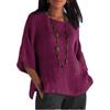 Sommermode Rundhals Damen Locker Bluse Einfarbig Übergröße Kurzarm Lässig Einfaches T-Shirt Elegant Büro Damen Top Damenbekleidung