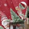 Christmas Gnome Christmas Tree Red Sheer Curtains for Living Room Decoration Window Curtains Kitchen Tulle Voile Curtains