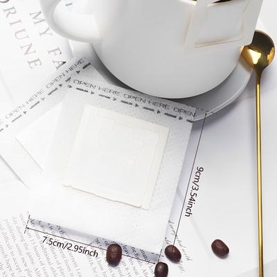 100 Stück Kaffeefilterbeutel Vliesstoff Hängeohren Drip Coffee Bag Tragbarer Kaffeefilterbeutel Wiederverwendbar Single Serve Camping Kaffeefilterbeutel