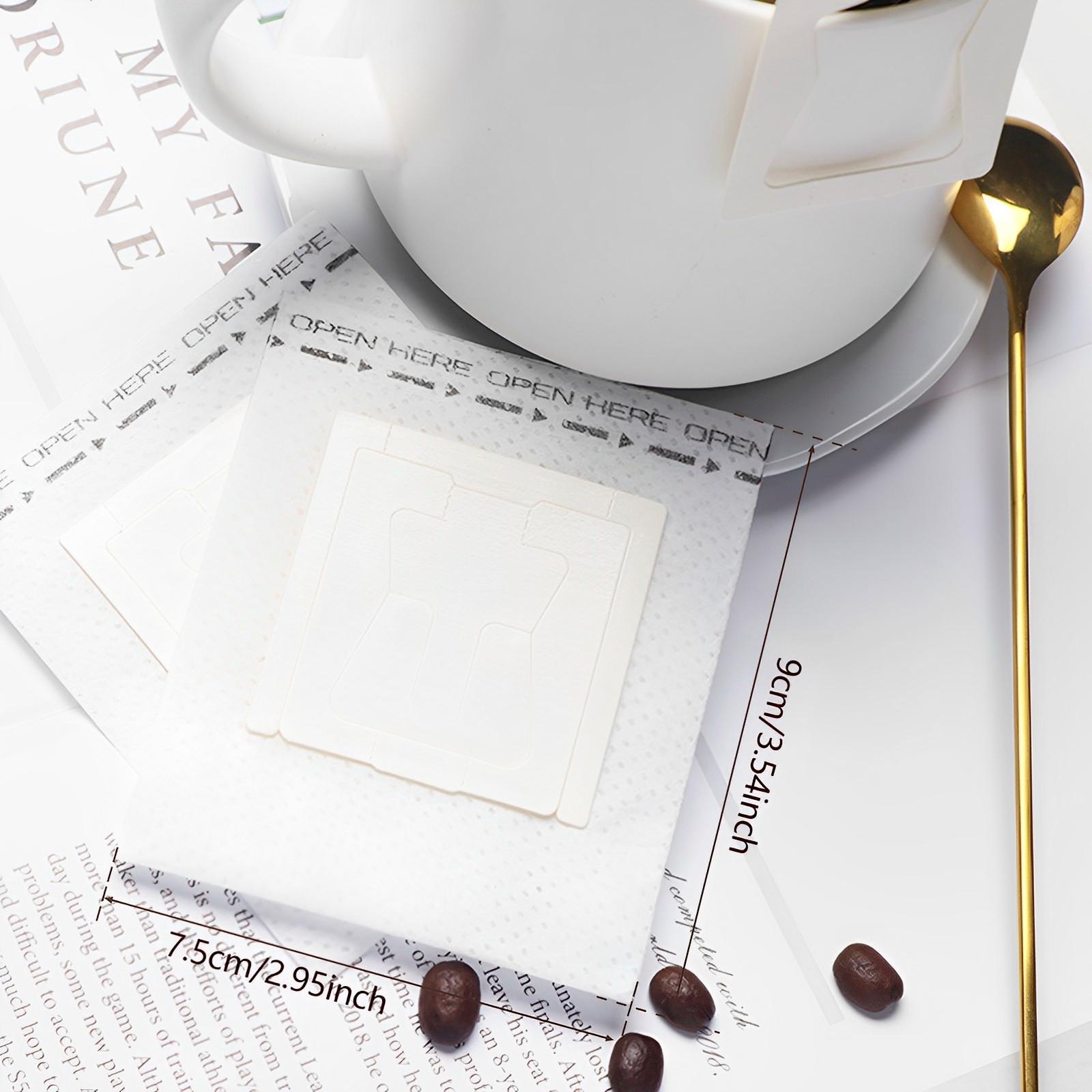 

100Pcs Coffee Filter Bags Non-Woven Hanging Ear Drip Coffee Bag Portable Coffee Filter Bag Reusable Single Serve Camp Coffee Bag