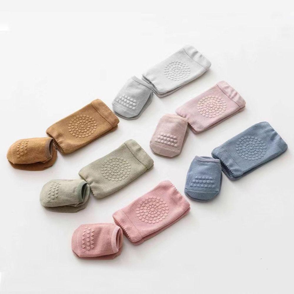 Anti Slip Infant Learning Socks Breathable Knee Protector Socks Baby Knee Pads Set Toddlers