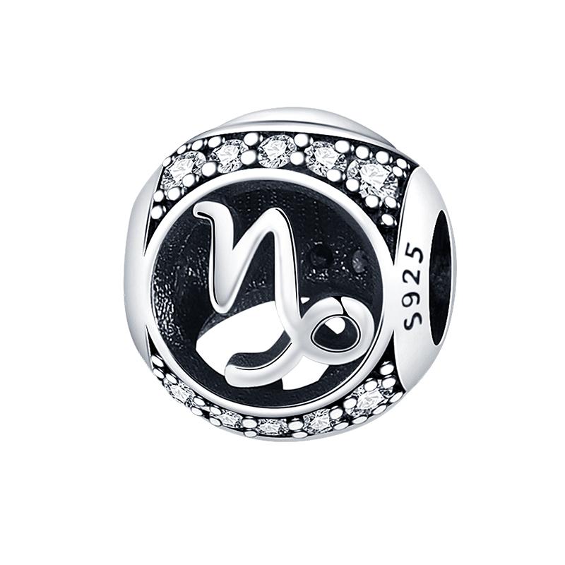 100% Copper 12 Constellation Abacus Series Charms Beads Fit Pan Original Bracelets Diy Jewelry Fine Making Gifts