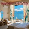 2D FLAT PRINTING 2pcs Curtains (Without Rod) Floral Spring Blossom Design (3) April Fools is Day Festival Creative Curtains