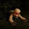 Electric Crawling Skeleton Halloween Decoration Prop with Moving Limbs and Glowing Eyes for Indoor Outdoor Party Haunted House Display