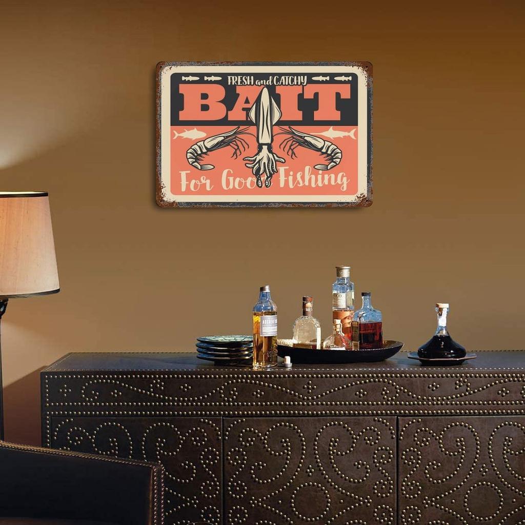 1-Pack vintage rusted metal sign, 20×30cm and 30×40cm, distressed retro wall decor for bar, cafe, garage or living room