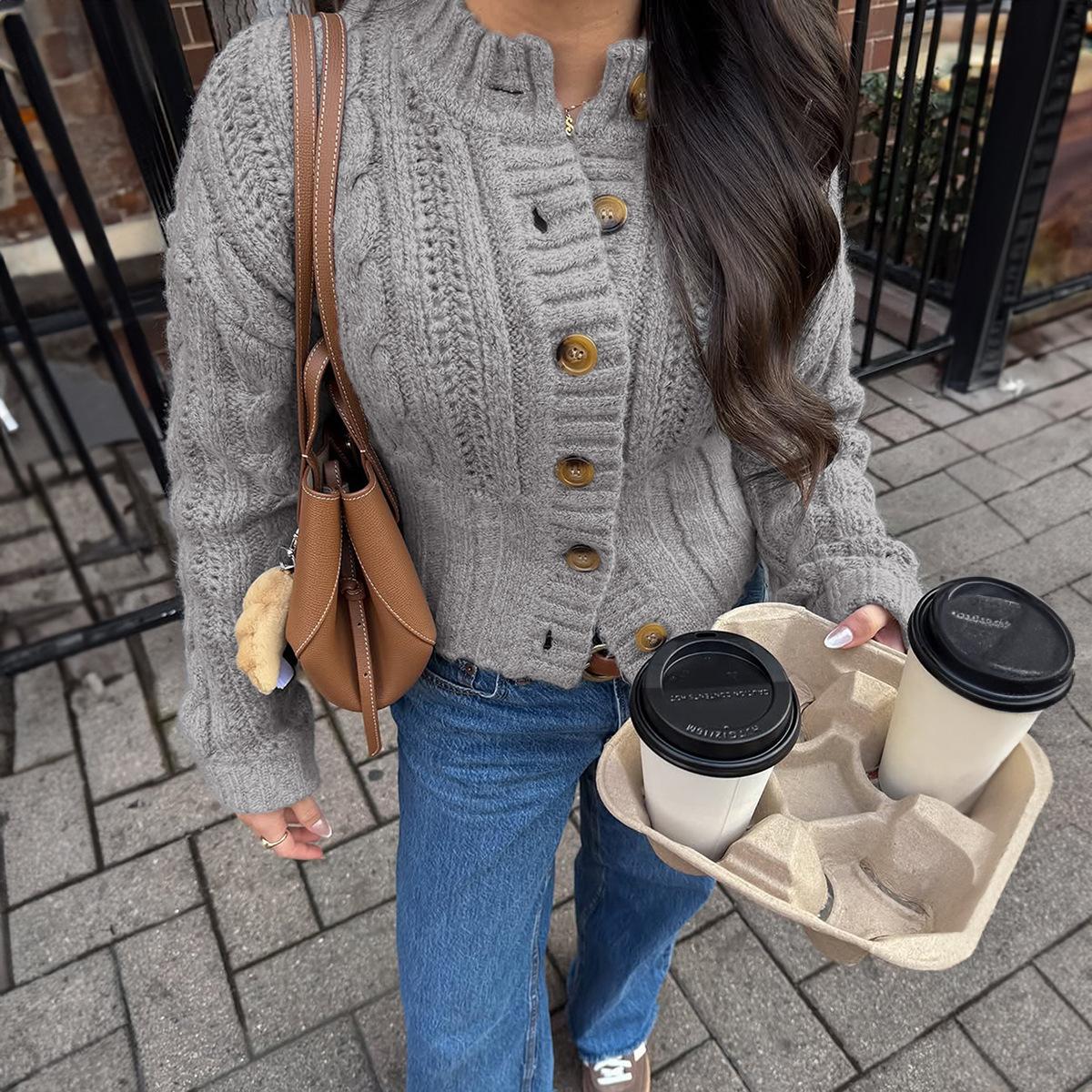 Vacation Versatile Woolen Long-sleeved Shirt Sweater for Women 2025 Autumn and Winter S