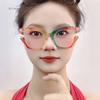 Fashion Women Anti Blue Light Glasses For Men Vintage Pearl Purple Cat Eye Frame Clear Lens Brand Colorful Female Eyeglasses