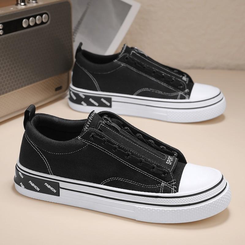 

Мужская обувь 2025 лето новая парусиновая дышащая рабочая ленивая на одном педале повседневная универсальная старая пекинская тканевая обувь 44