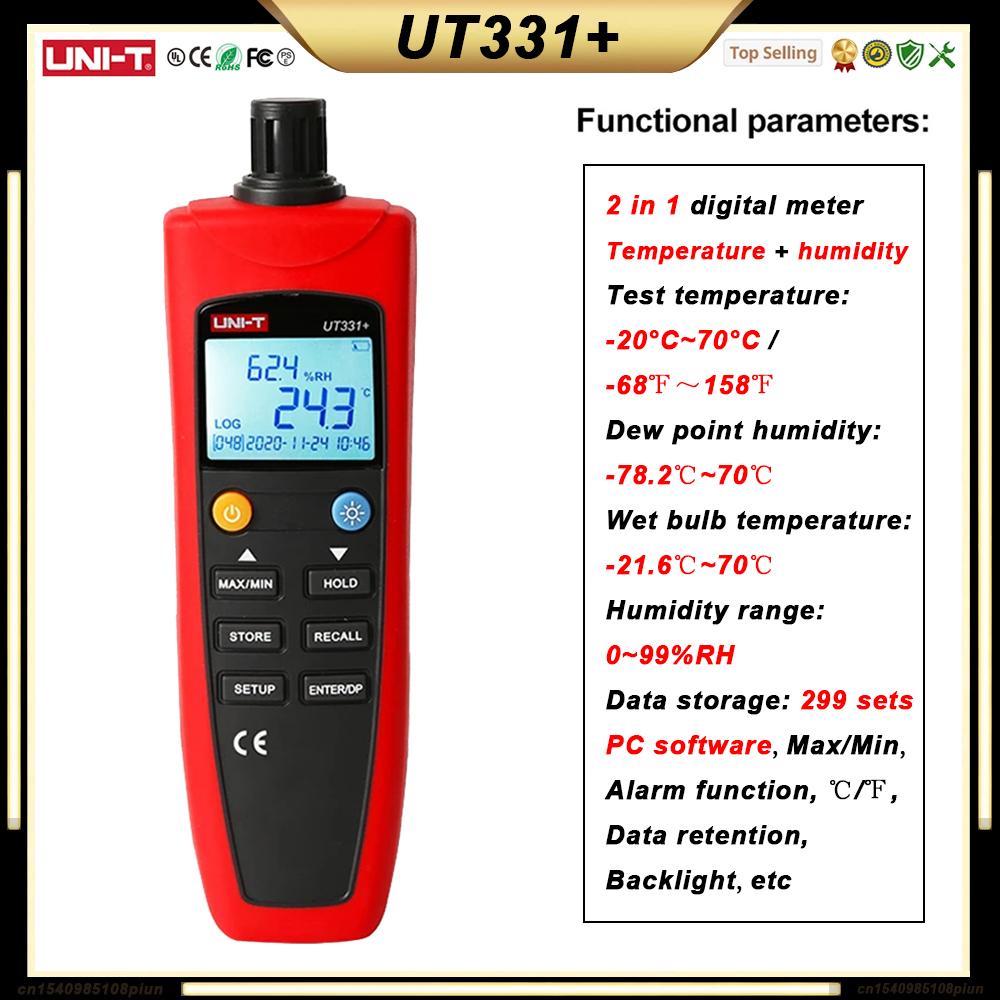 UNI-T Thermometer Digital UT306S UT306C UT320D UT320T UT333 UT333BT UT325F Temperature Gauge Heat Meter Professional Thermometer