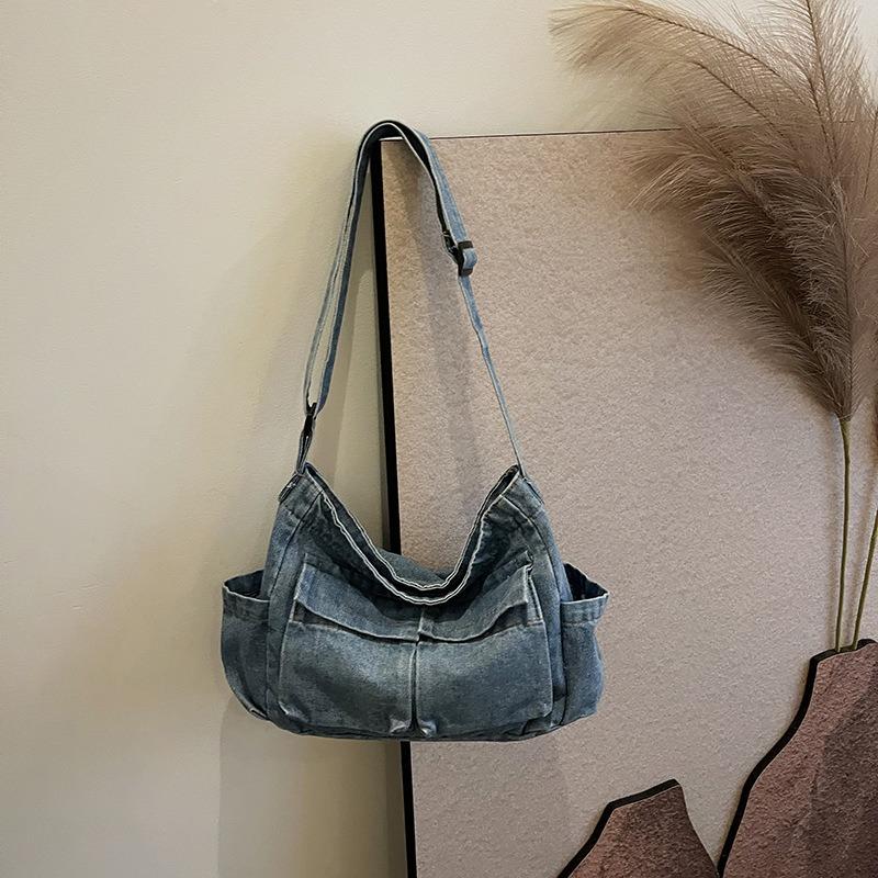 Denim Shoulder Bag Vintage Large Capacity Crossbody Bag